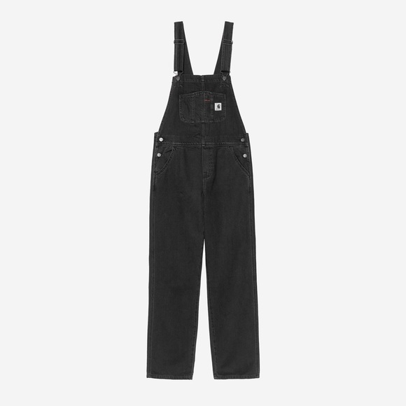 NWT   CARHARTT WORK IN PROGRESS   Black Bib Straight Denim Overalls   Size 26 - Picture 5 of 6